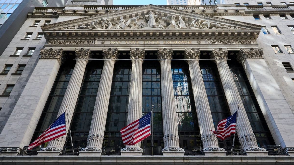 La sede del New York stock exchange a Wall street