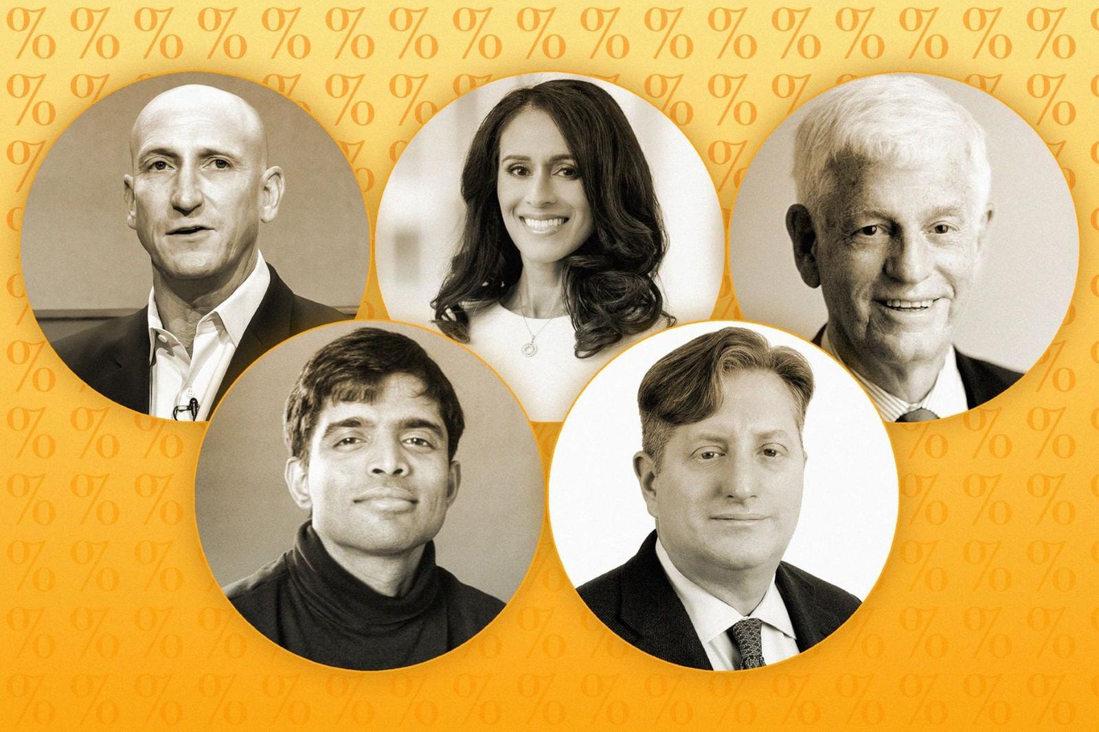 Da sin.: Gitlin, Malik, Gabelli, Damodaran e Eisman