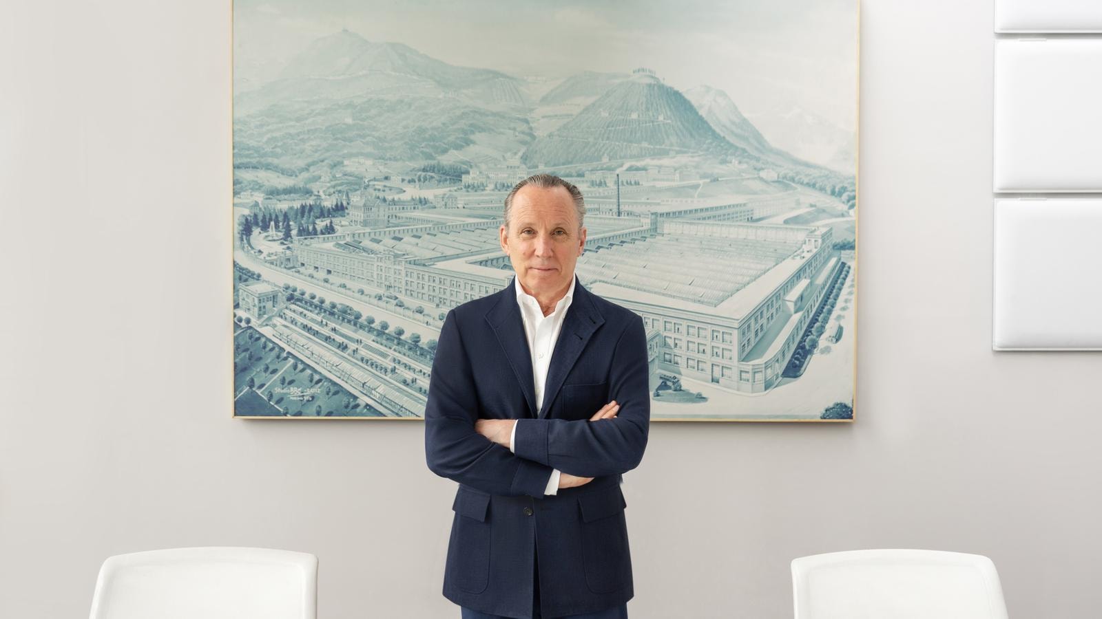 Gildo Zegna nel quartier generale del gruppo a Milano (courtesy Zegna)
