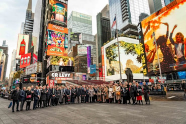 I membri della Allianz Bank Academy a Times Square