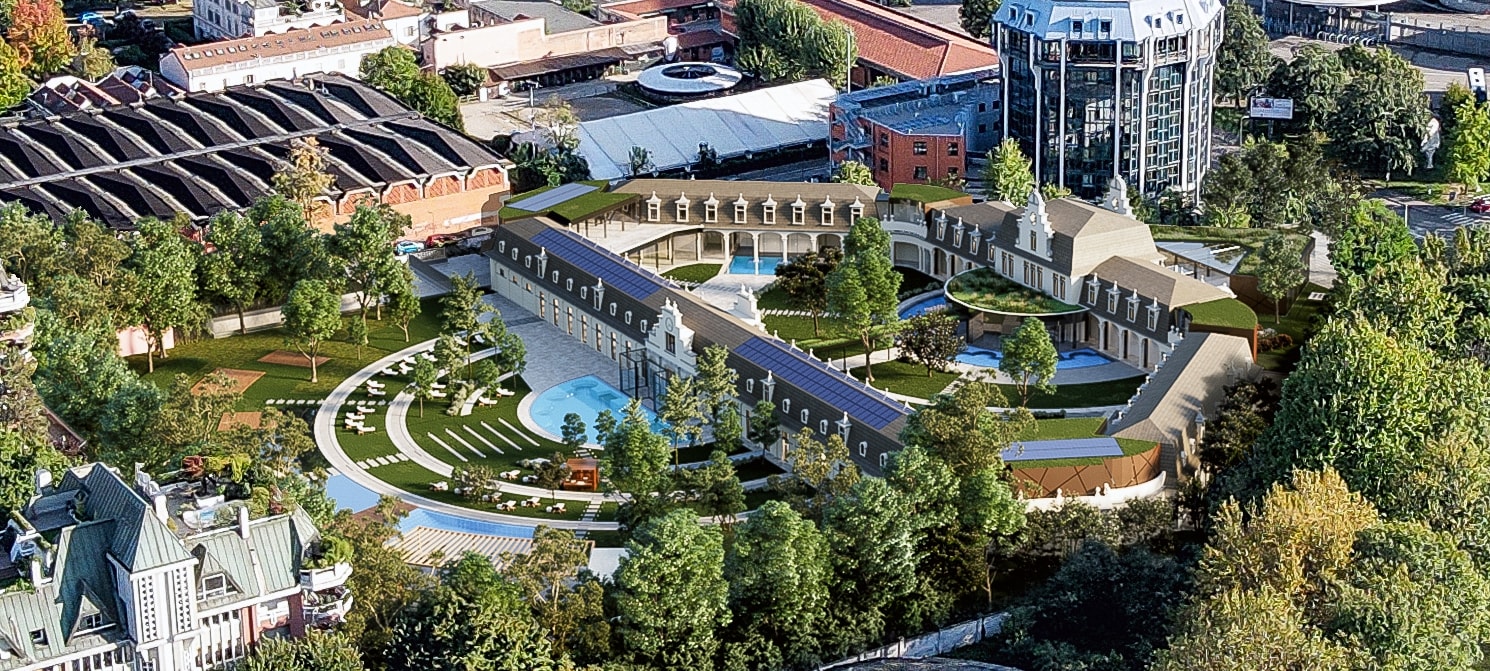 Il rendering delle Terme di Milano