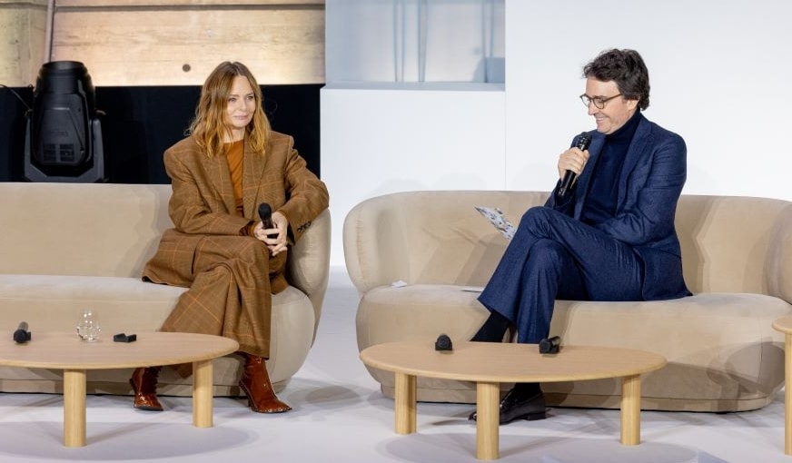 Stella McCartney con Antoine Arnault durante l'evento (ph Philippe Servent, courtesy Lvmh)