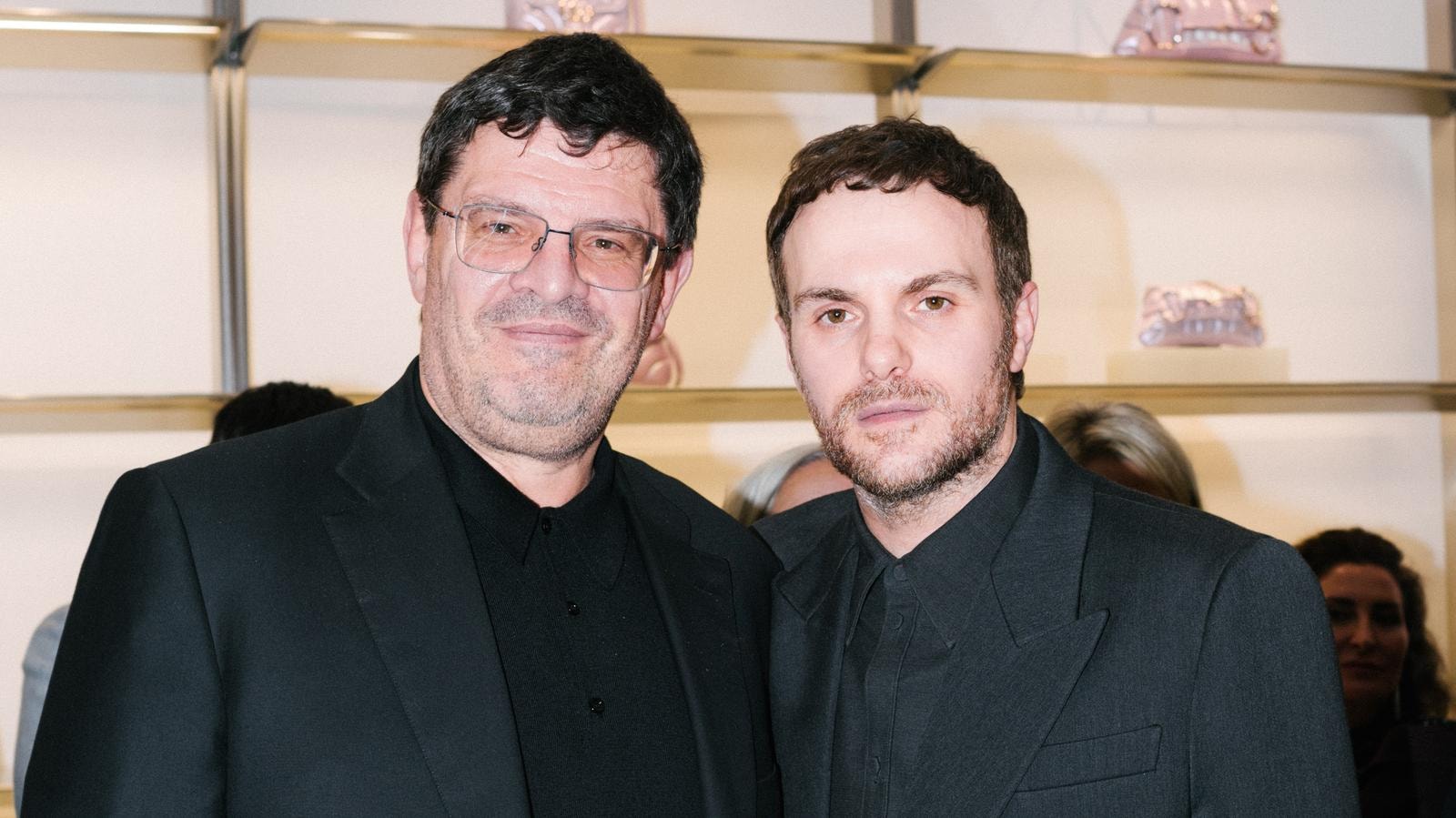 Jean-Francois Palus e sabato De Sarno all'opening del flagship Gucci di Milano (courtesy Gucci)