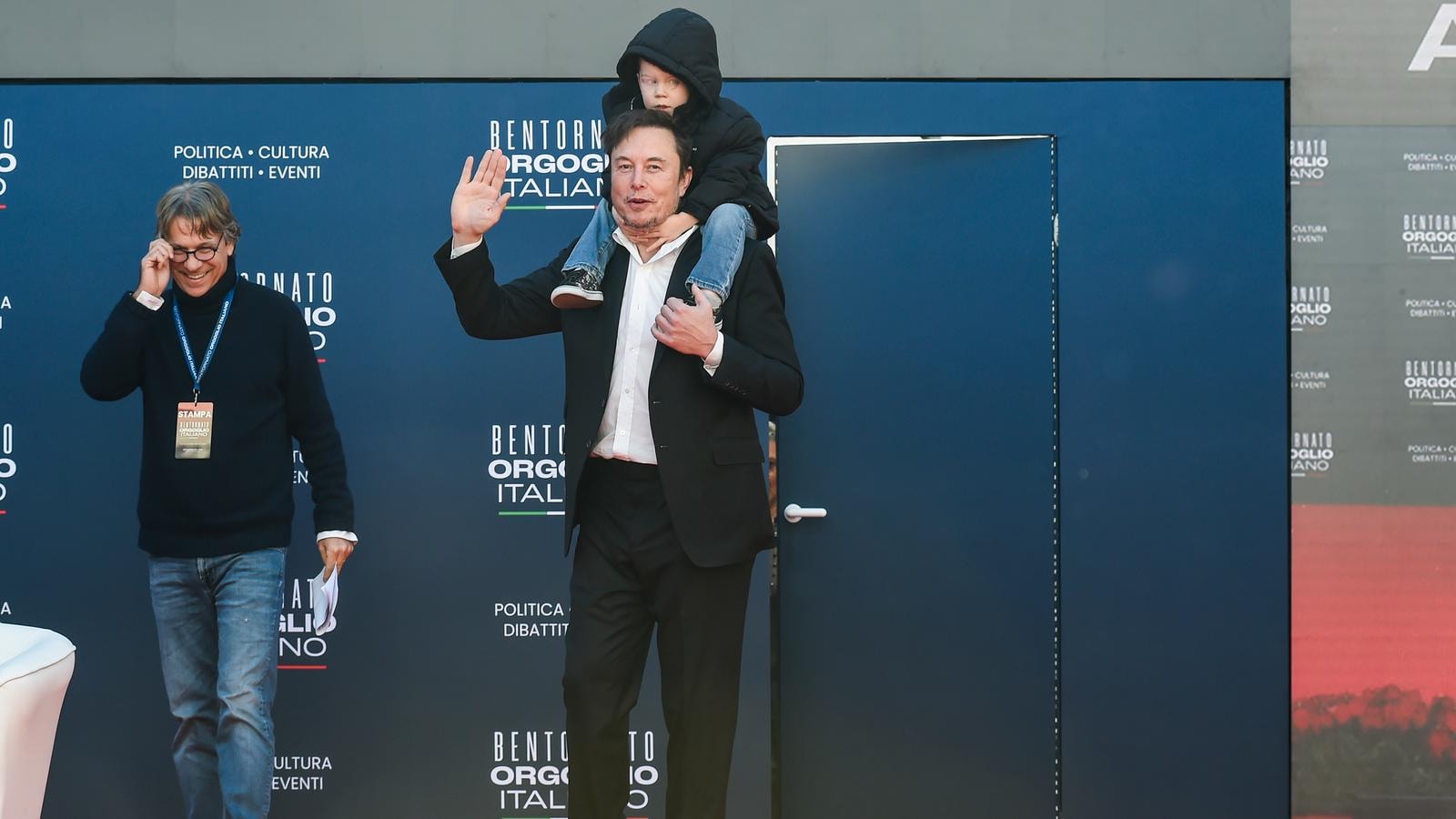 Elon Musk con il figlio  X Æ A-12