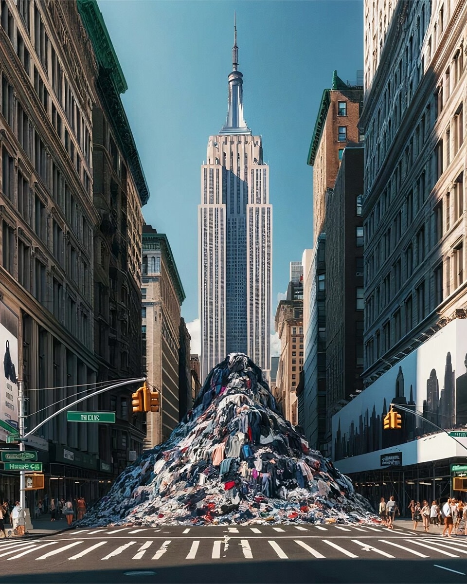 Vestiaire Collective Bans Fast Fashion Giants From Its Platform/ 92 million tons of textile waste is discarded every year. That’s enough to fill the Empire State Building every day. Credit @Vestiaire Collective