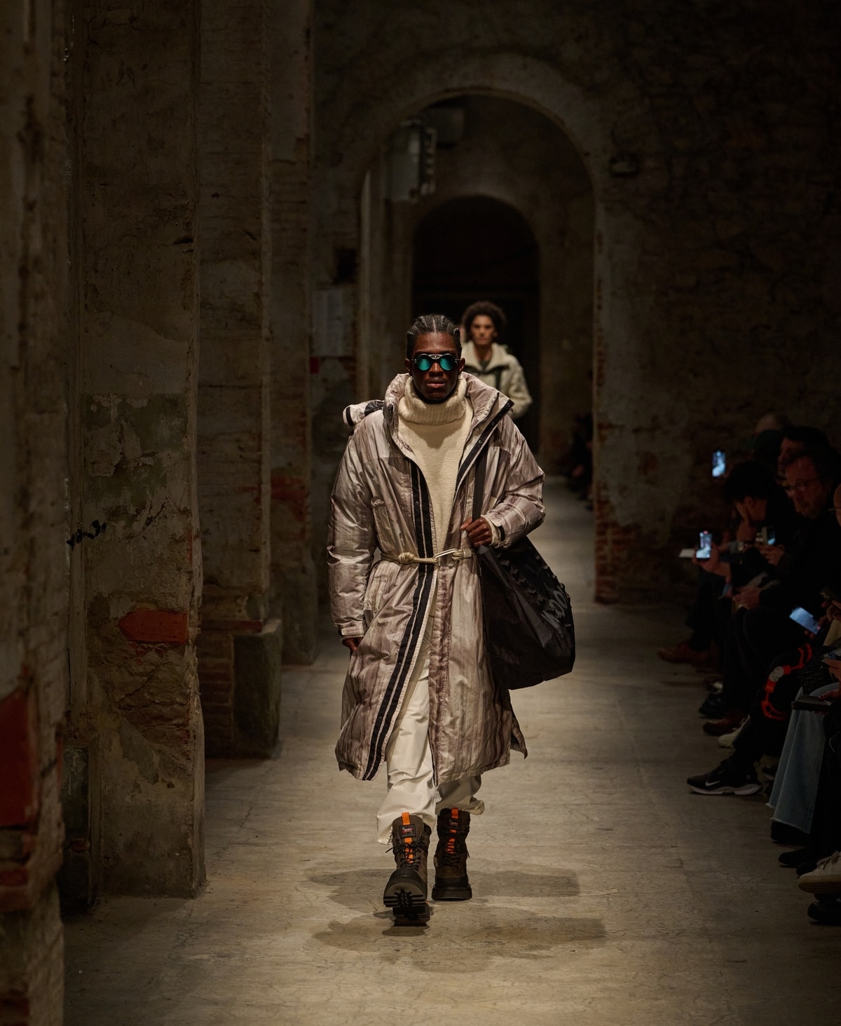 A Woolrich black label fall-winter 2024 look at the Todd Snyder fashion show