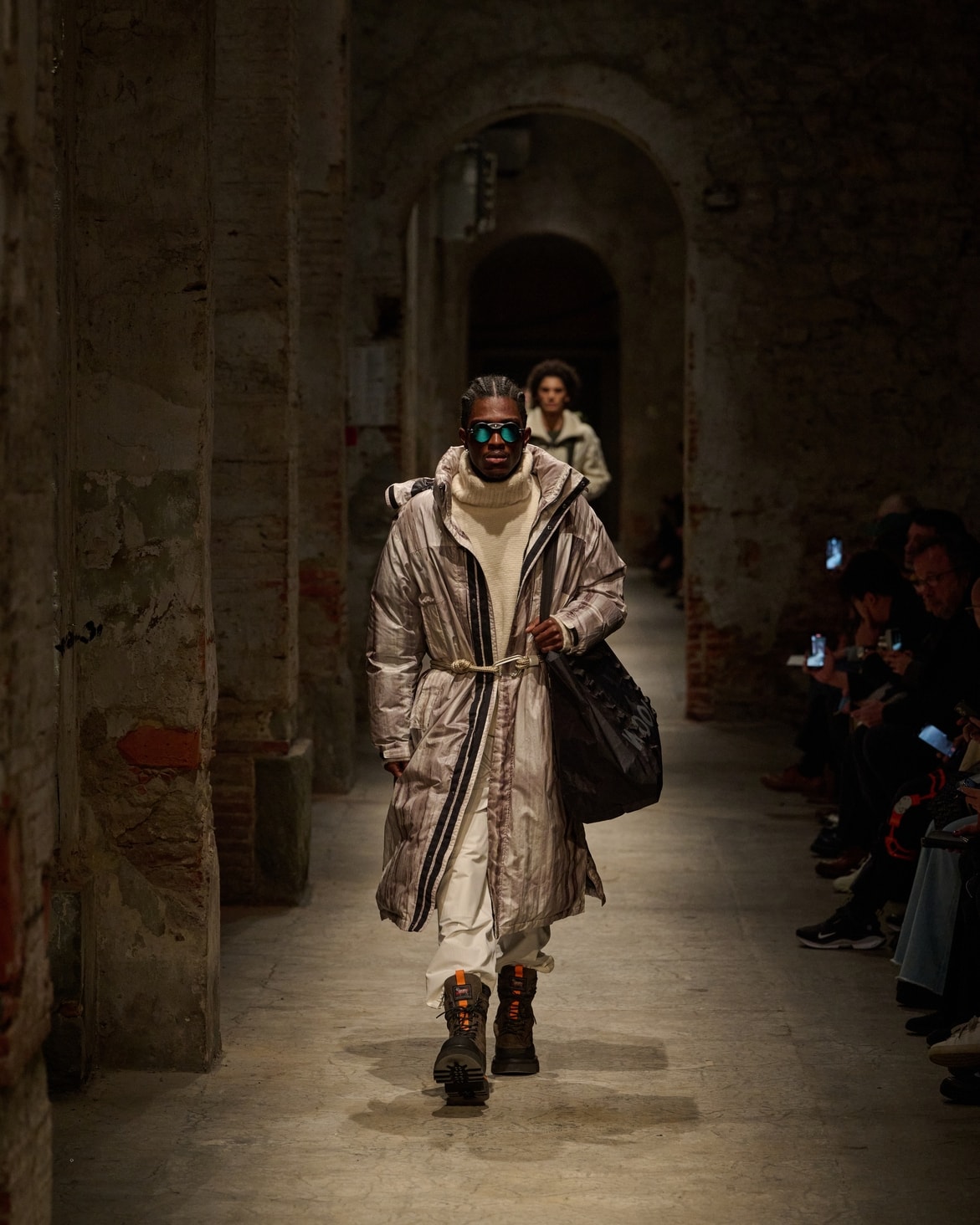 A Woolrich black label fall-winter 2024 look at the Todd Snyder fashion show
