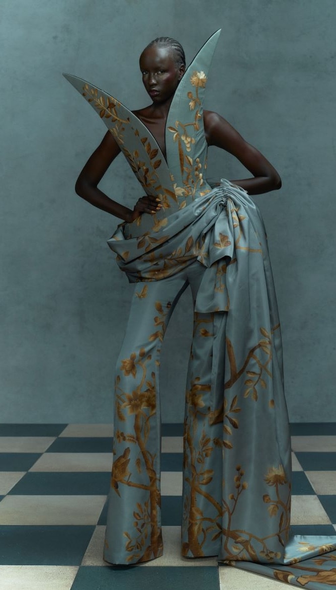 Un look Harris Reed fall-winter 2024/25 (courtesy Harris Reed)