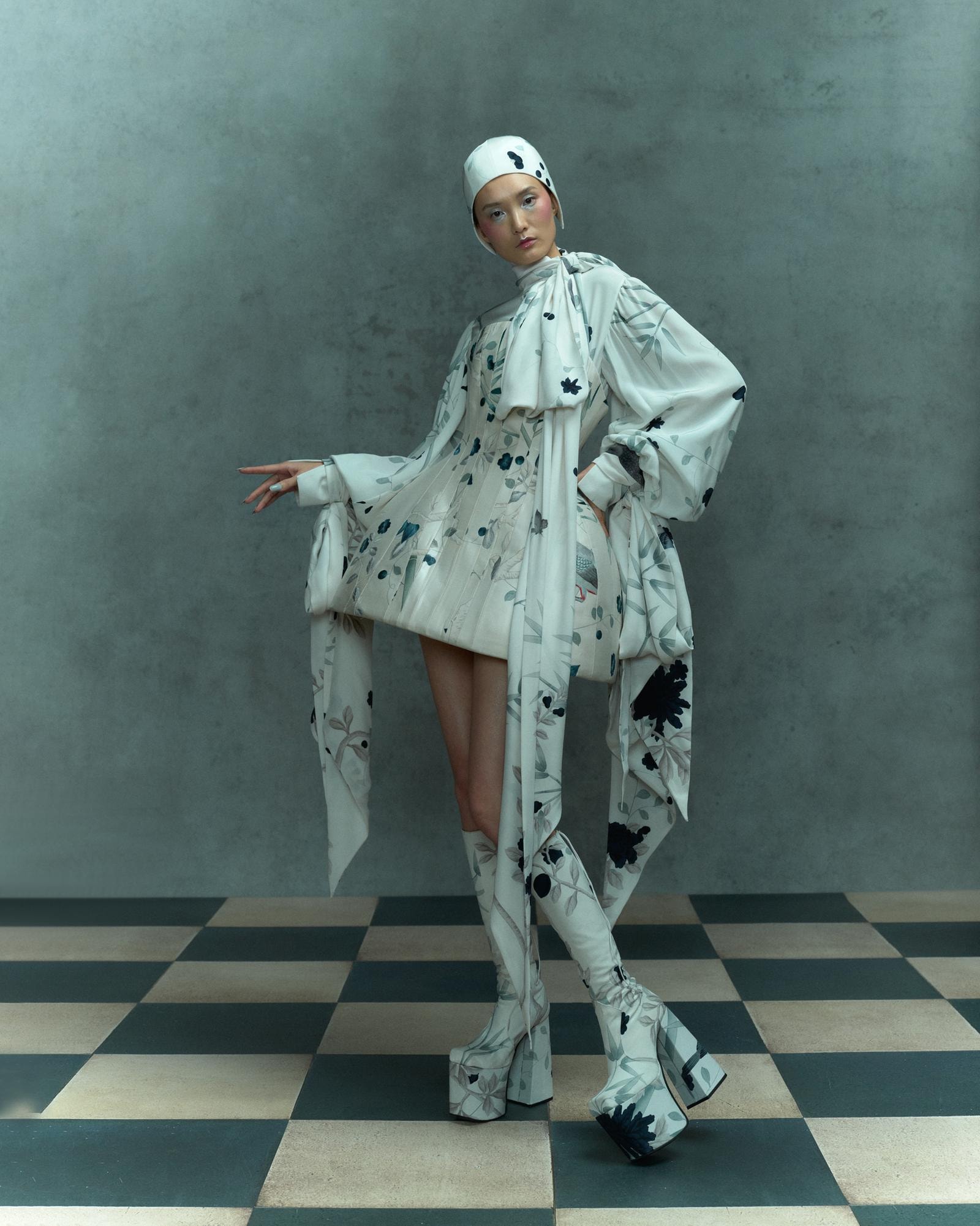 Un look Harris Reed fall-winter 2024/25 (courtesy Harris Reed)