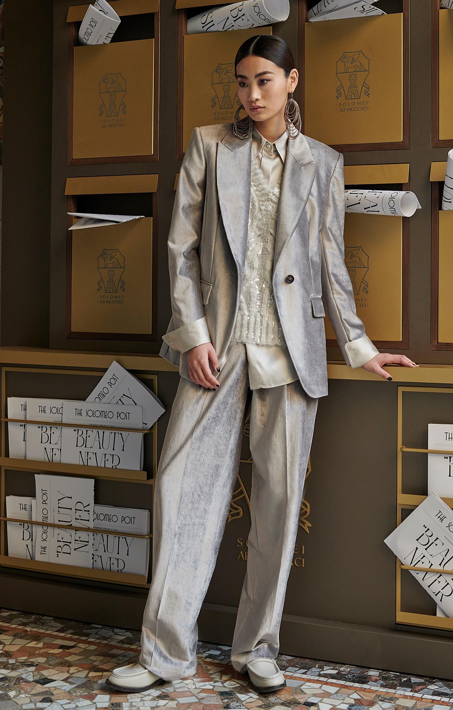 Un look Brunello Cucinelli autunno-inverno 2024 (courtesy Brunello Cucinelli)