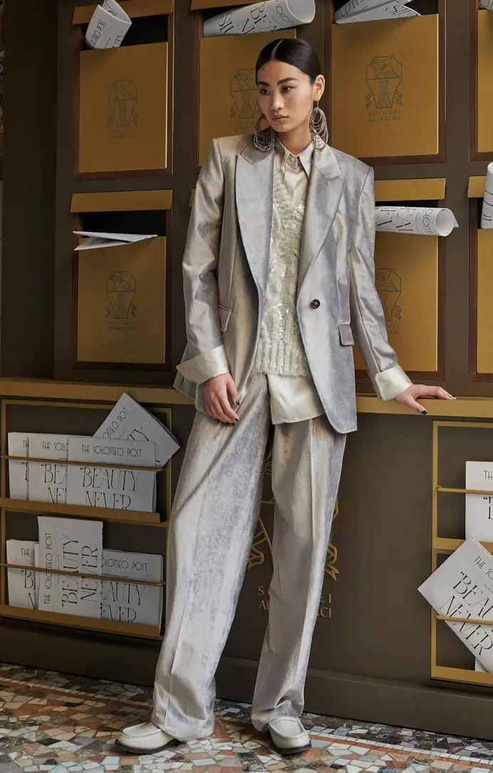 Un look Brunello Cucinelli autunno-inverno 2024 (courtesy Brunello Cucinelli)