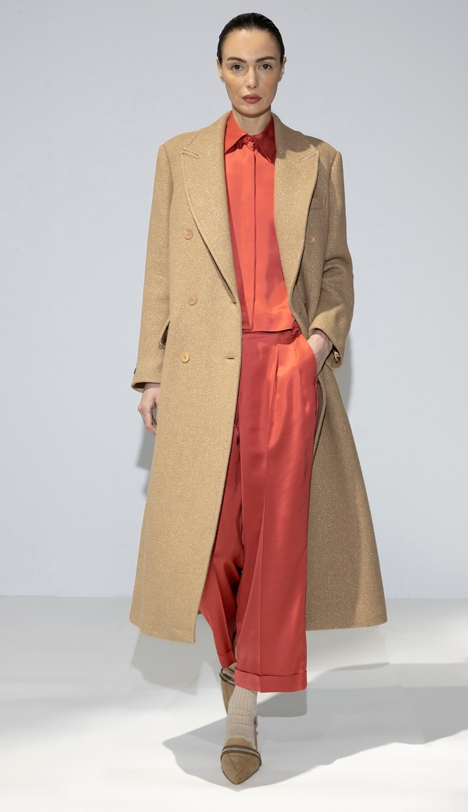 Un look Peserico fall-winter 2024/25 (courtesy Peserico)