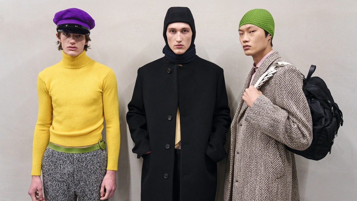 Il backstage della sfilata Prada men's fall-winter 2024/25 (courtesy Prada)