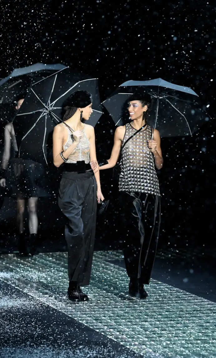 Due look Emporio Armani fall-winter 2024