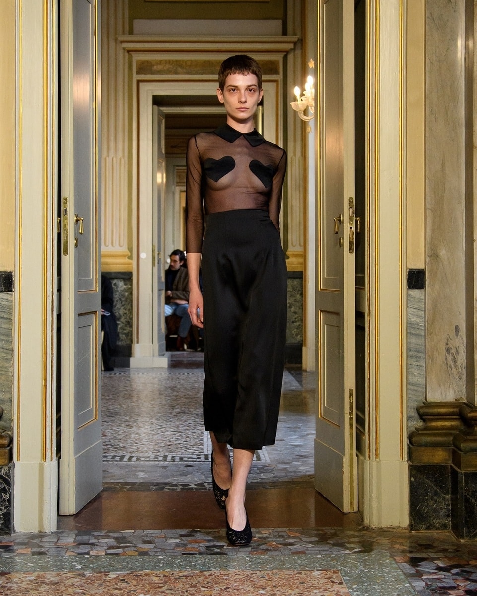 Un look Blumarine fall-winter 2024 (courtesy Blumarine)