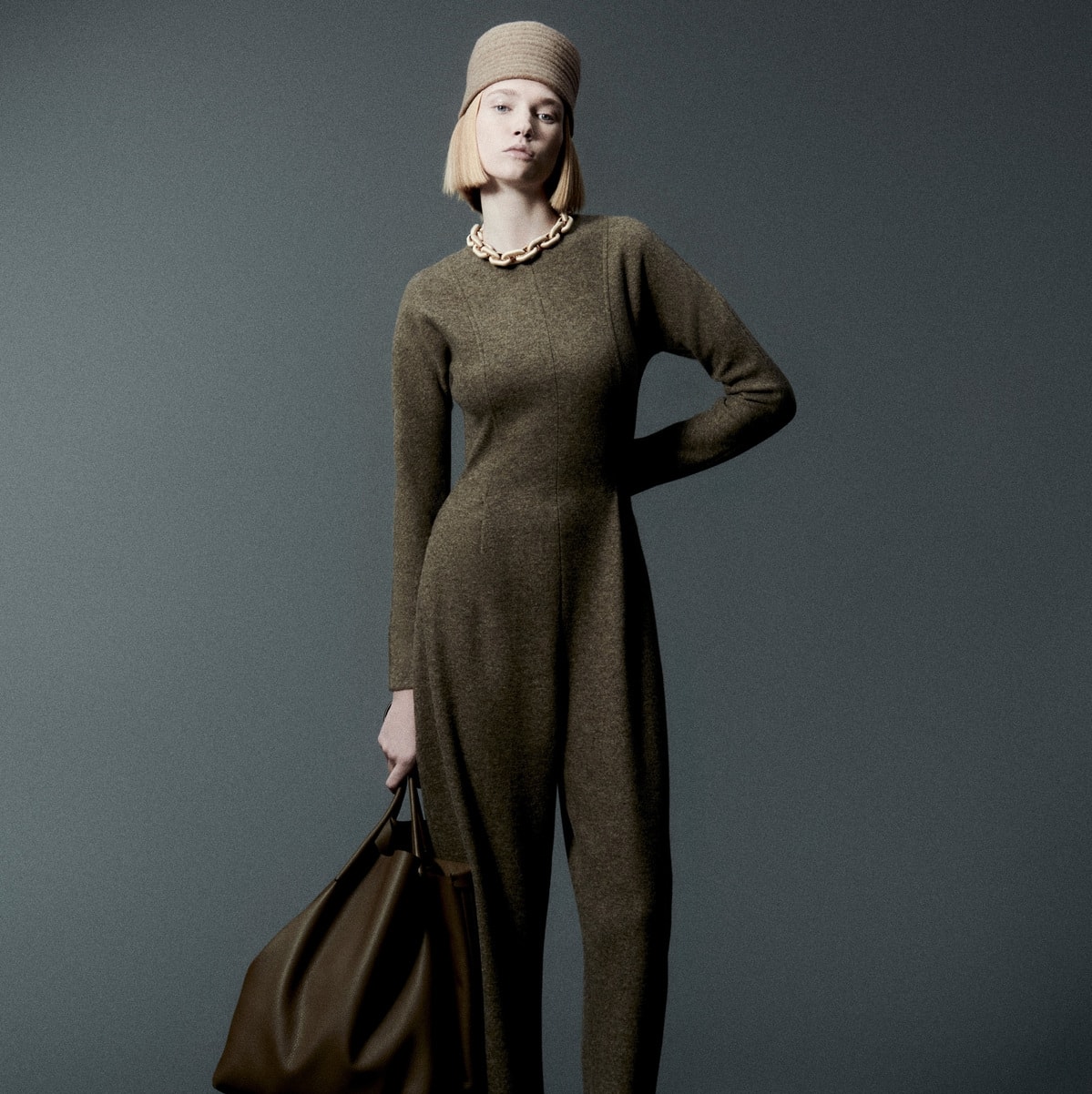 Un look di Loro Piana fall-winter 2024/25 (courtesy Loro Piana)