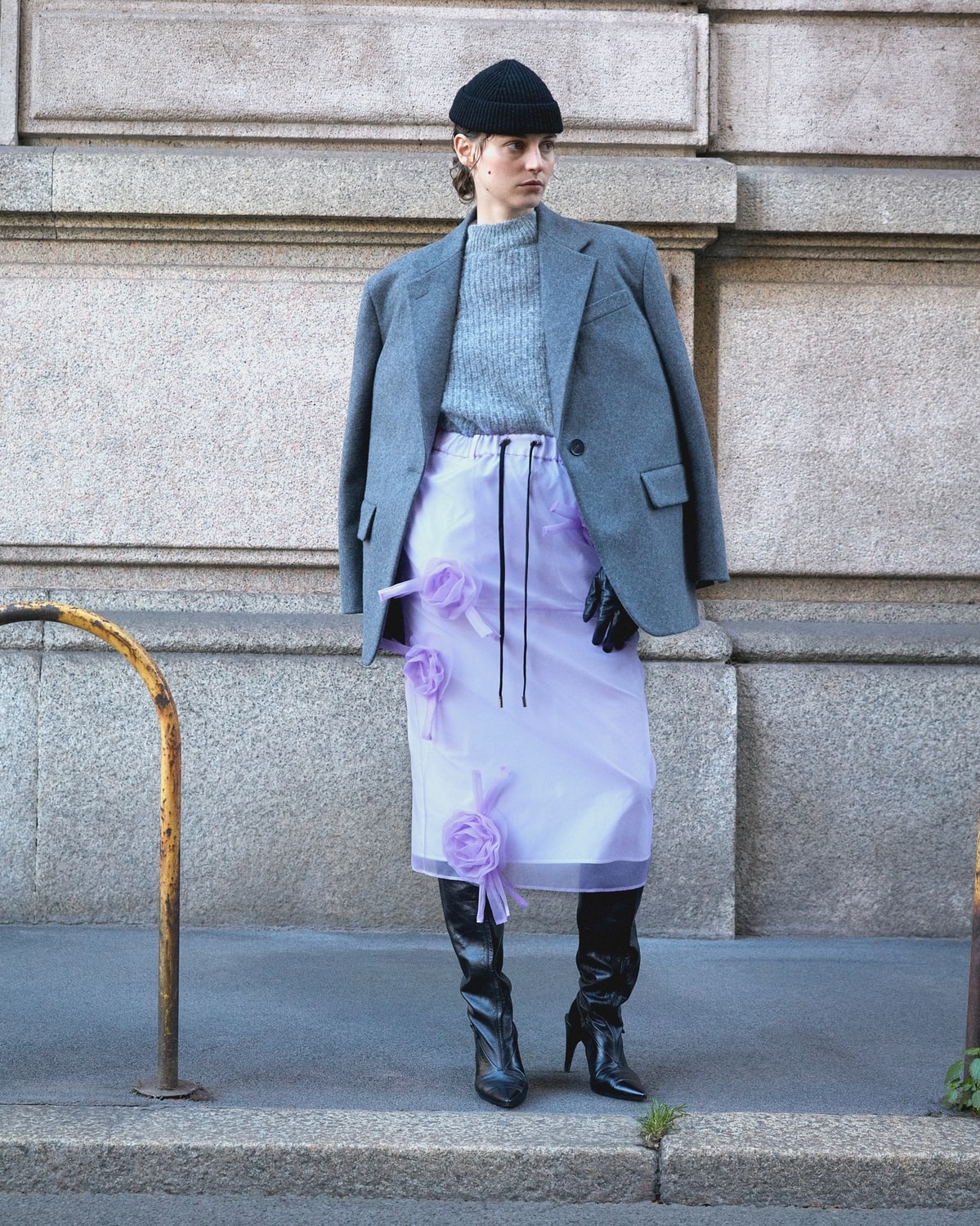 Un look Mantù fall-winter 2024/25 (courtesy Mantù)