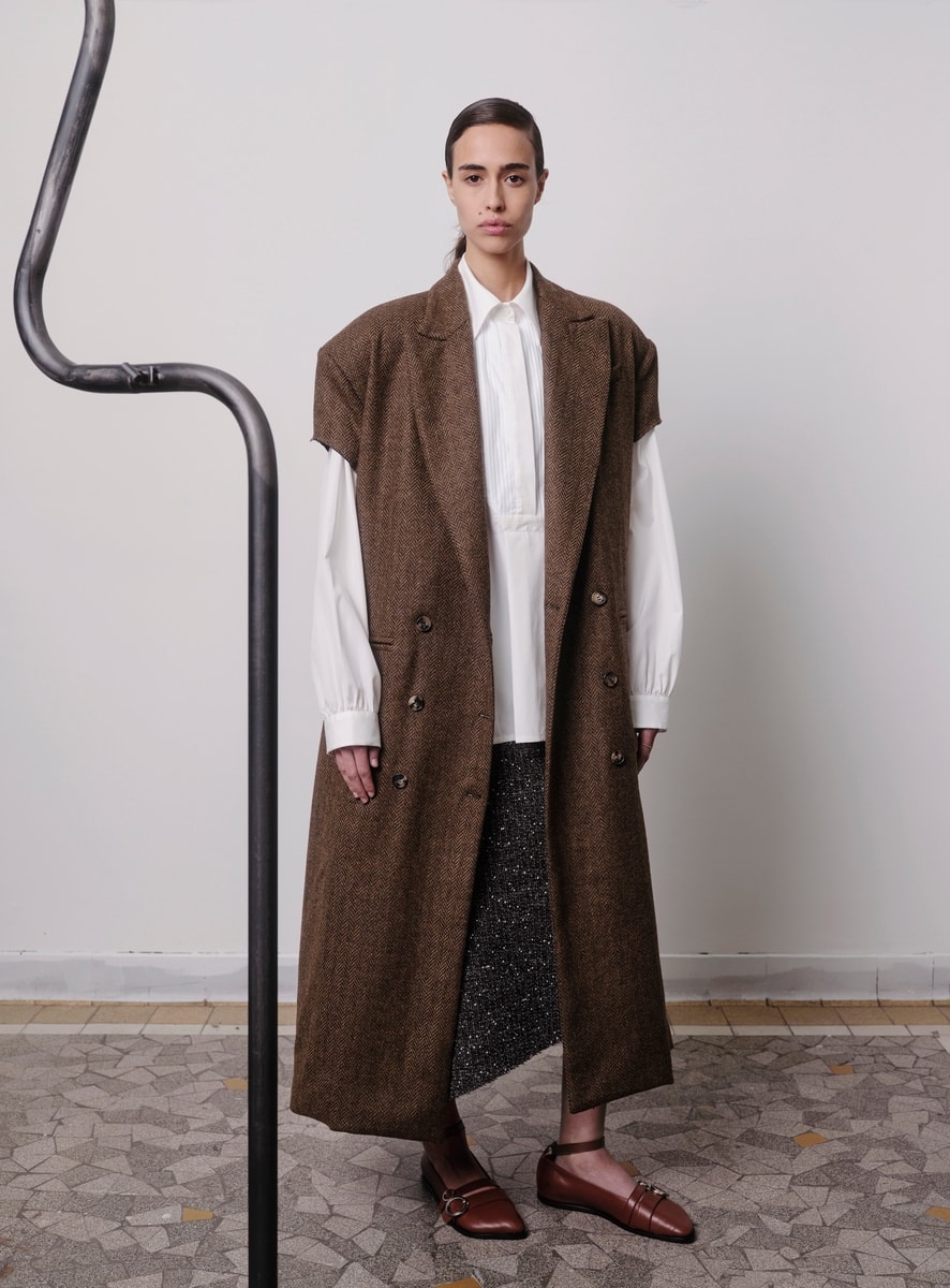Un look Niccolò Pasqualetti fall-winter 2024 (ph Cécile Bortoletti, courtesy Niccolò Pasqualetti)