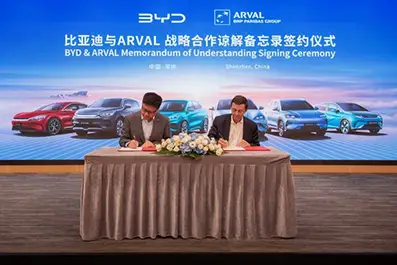 BYD e Arval insieme per una nuova mobilità