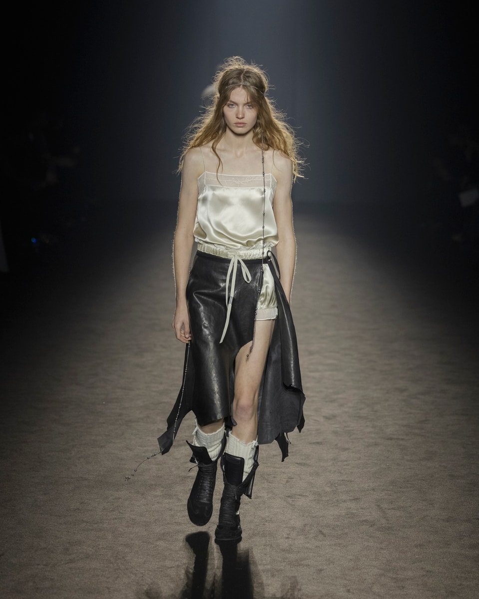 Un look Ann Demeulemeester fall-winter 2024 (courtesy Ann Demeulemesteer)