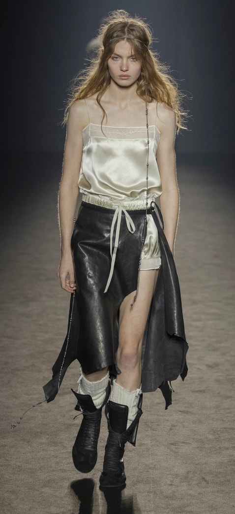 Un look Ann Demeulemeester fall-winter 2024 (courtesy Ann Demeulemesteer)
