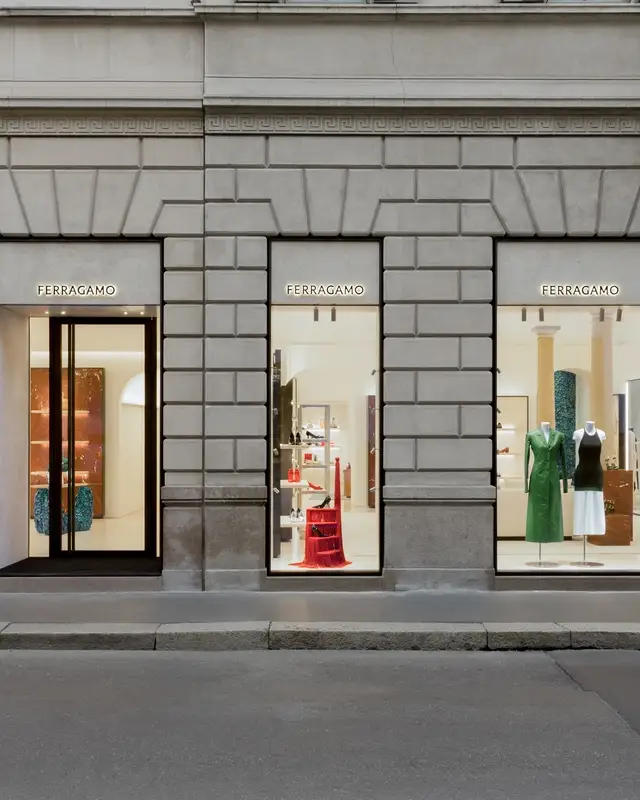 Lo store di Ferragamo in via Montenapoleone (courtesy Ferragamo)