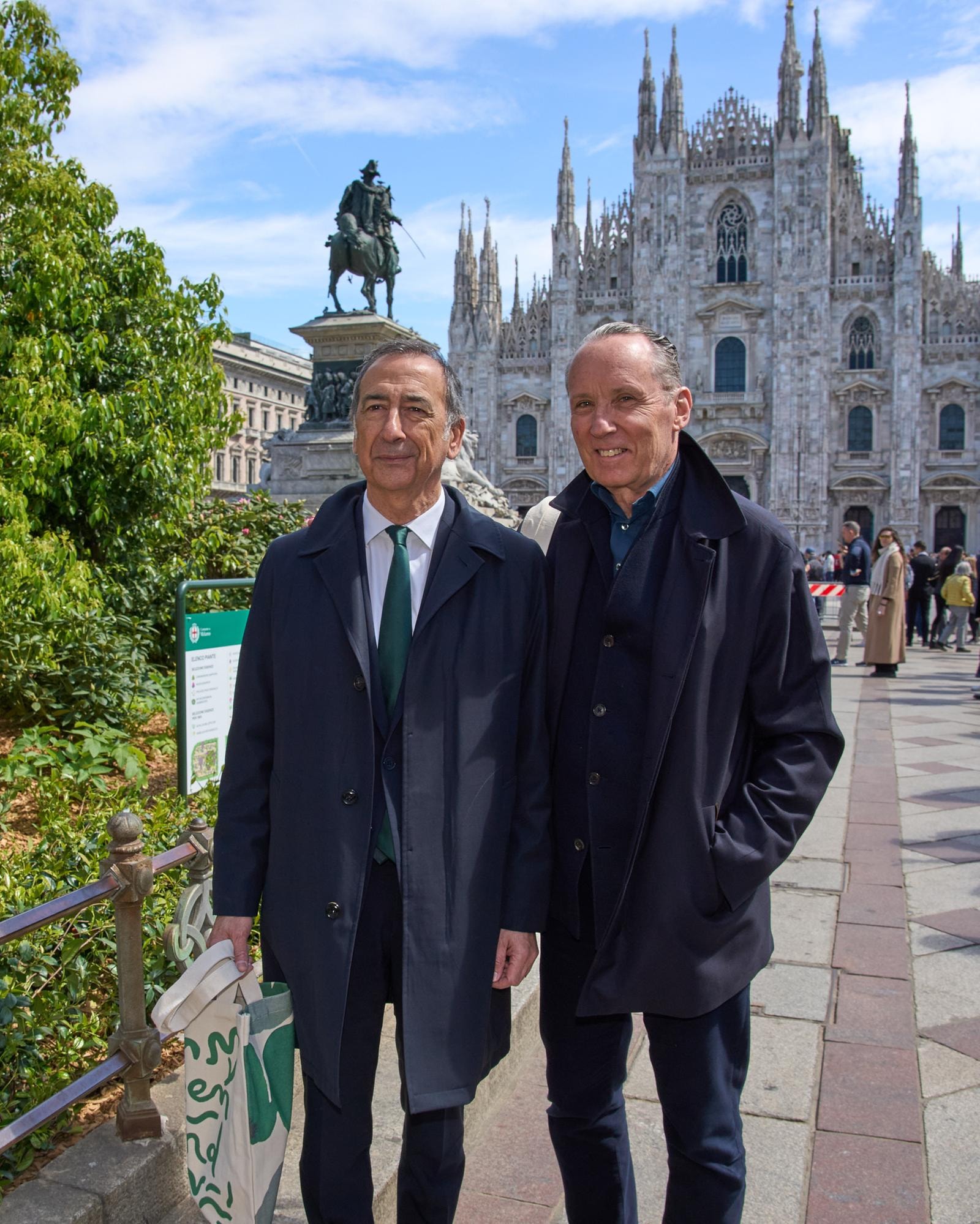 Da sinistra, il sindaco di Milano Beppe Sala e Gildo Zegna (courtesy Zegna)