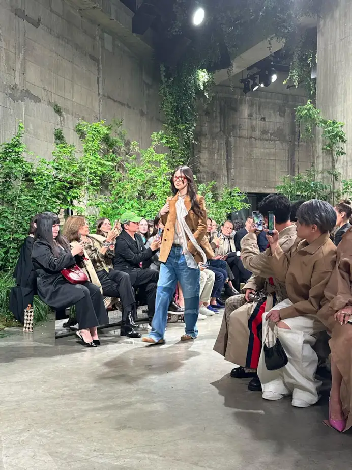 Un momento della sfilata di Gucci a Londra