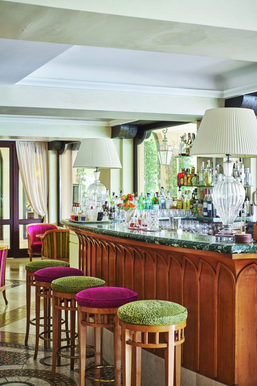 Il bancone del Bar Gabbiano del Cipriani