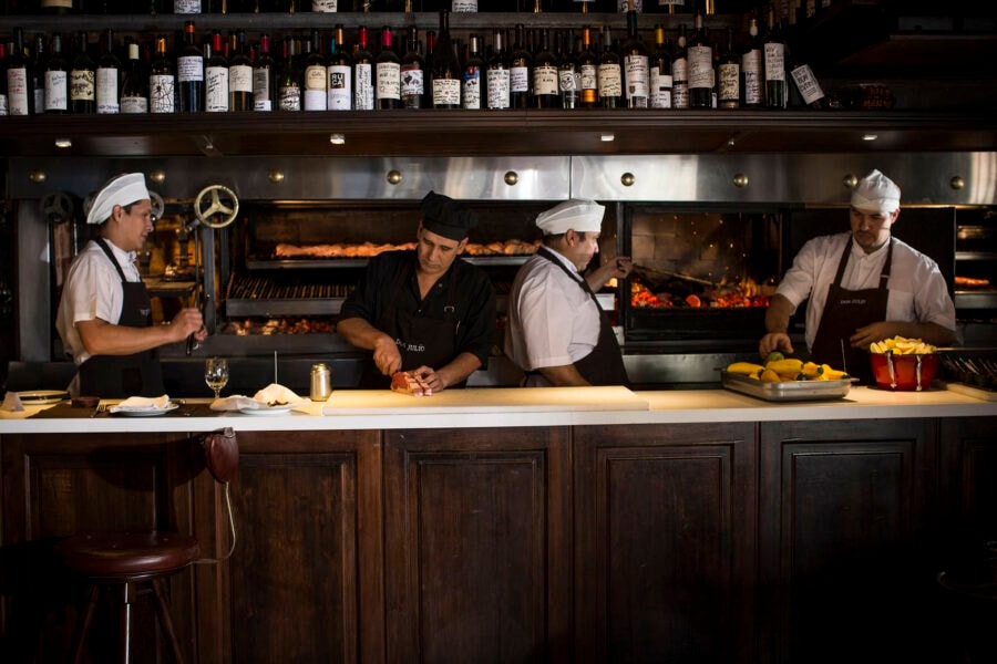 Le cucine del Don Julio a Buenos Aires.