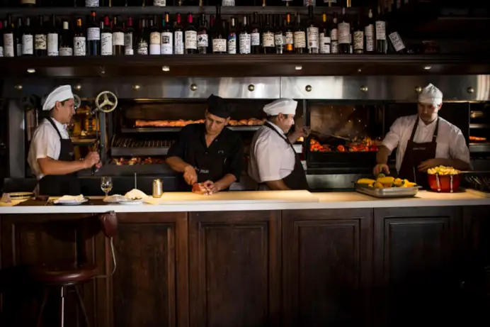 Le cucine del Don Julio a Buenos Aires.