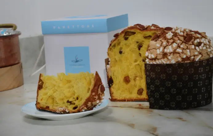 Il panettone di Paolo Griffa fresco di apertura ad Aosta con il Caffè Nazionale.