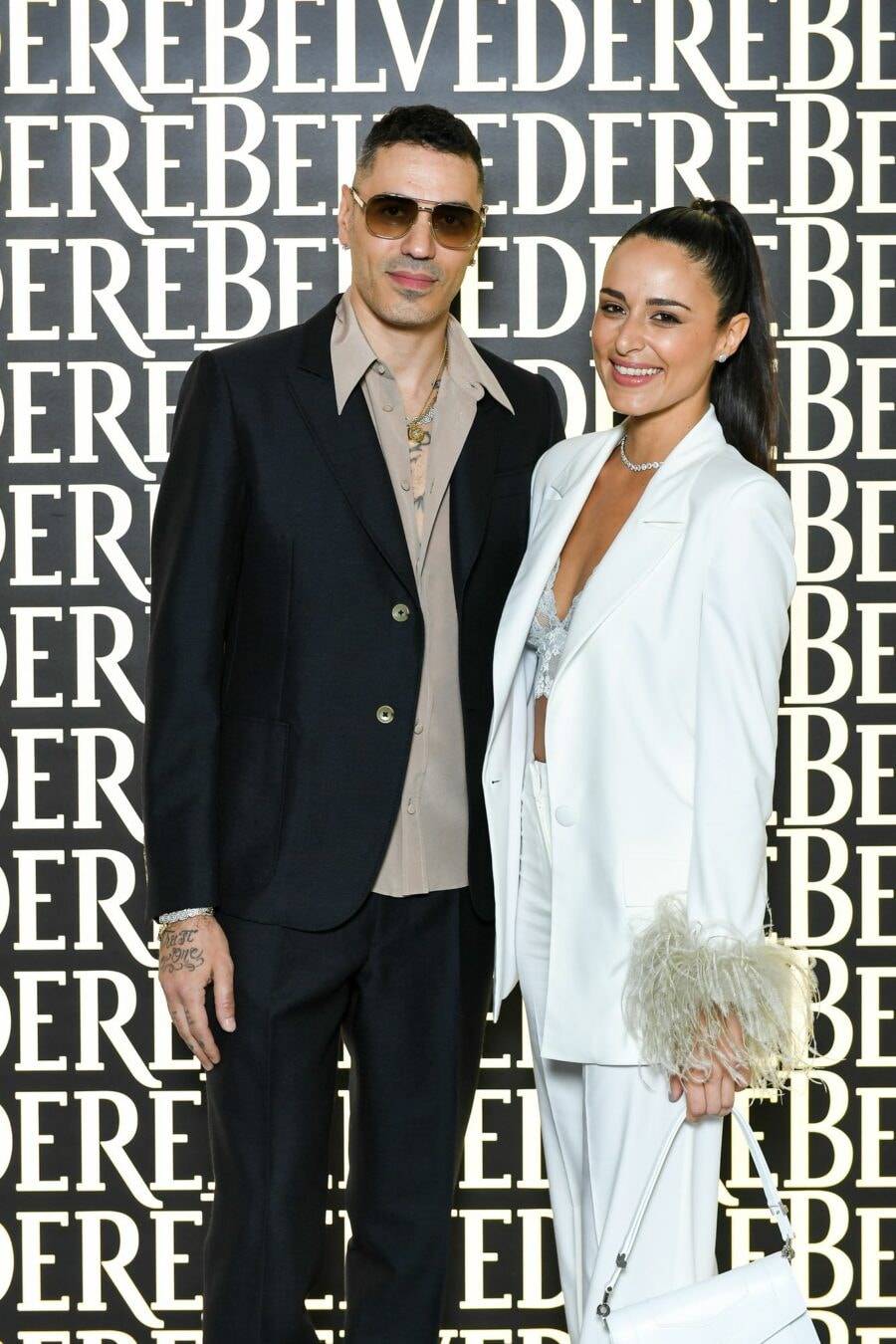 Marracash e Flavia Di Giustino, Senior Brand Manager del portafoglio distillati di Moe¨t Hennessy Italia.