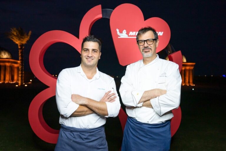 Il residente chef Luigi Stinga con Antonio Guida.
