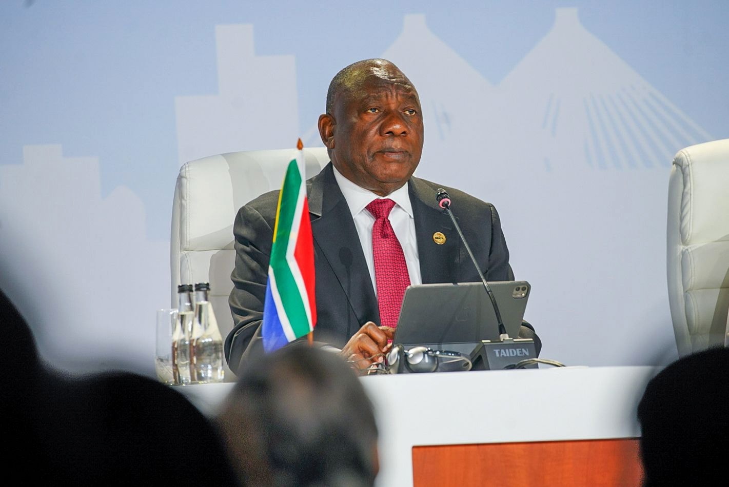 Cyril Ramaphosa, presidente del Sud Africa e segretario del partito ANC