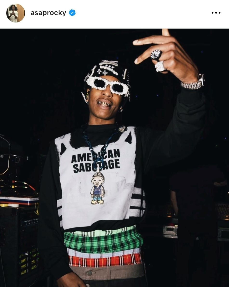 A$ap rocky sfiler&agrave; a Parigi con la sua collezione American sabotage