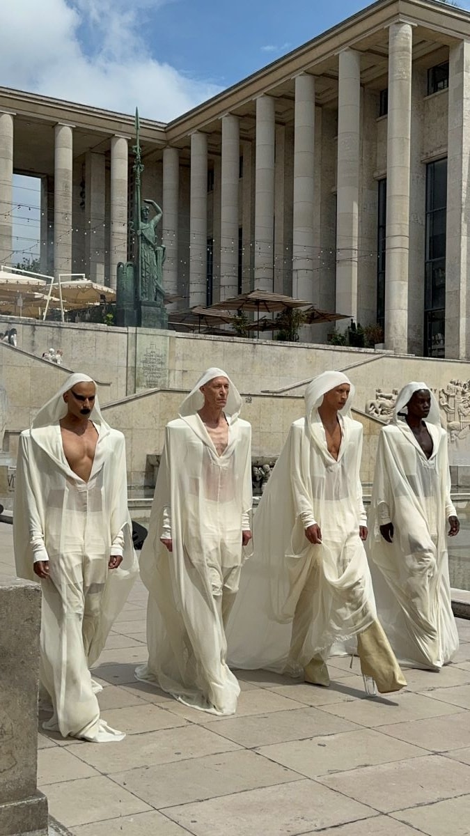 Quattro look Rick Owens spring-summer 2025 (ph Stefano Roncato)