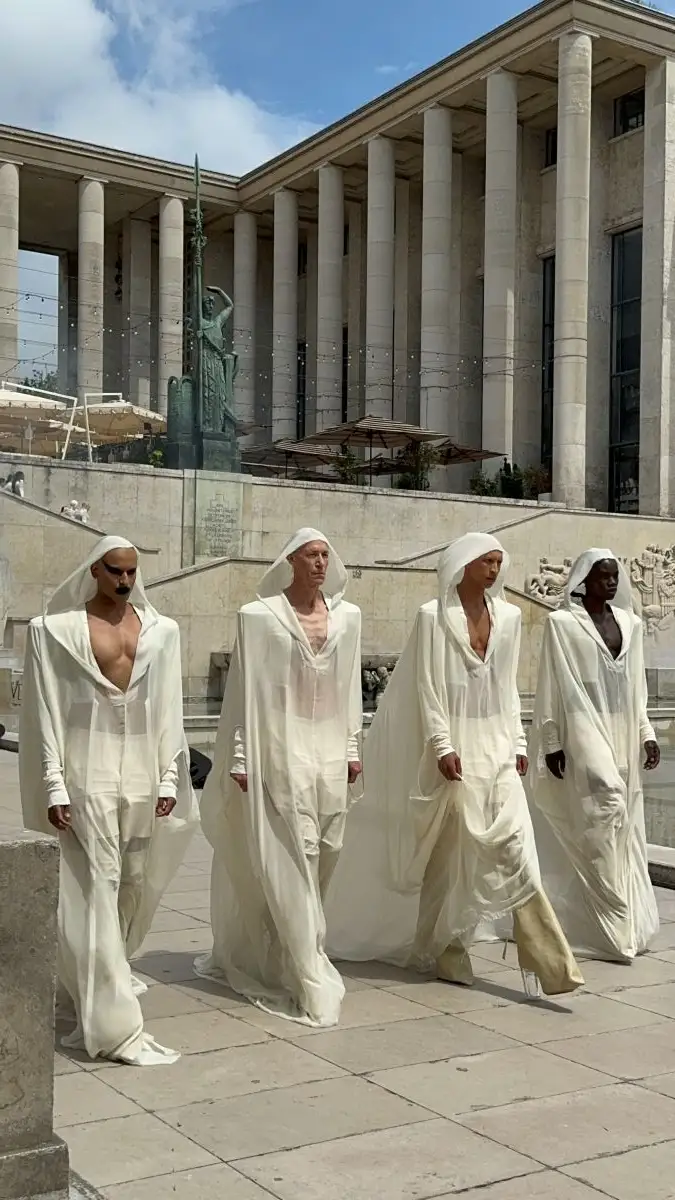Quattro look Rick Owens spring-summer 2025 (ph Stefano Roncato)