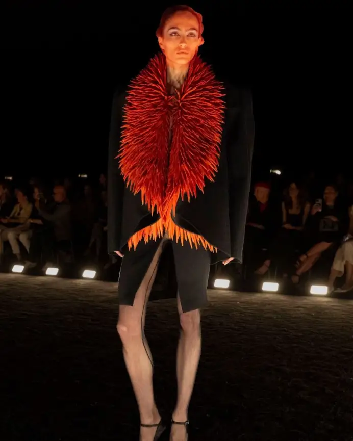 Un look Schiaparelli haute couture fall-winter 2024/25 (courtesy Schiaparelli)