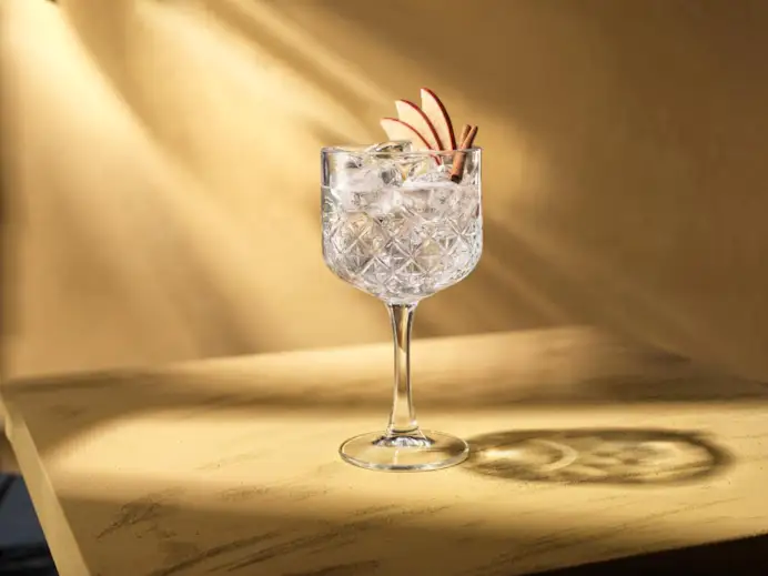 The Desert Rose Gin Tonic, il perfect serve con mela e cannella.