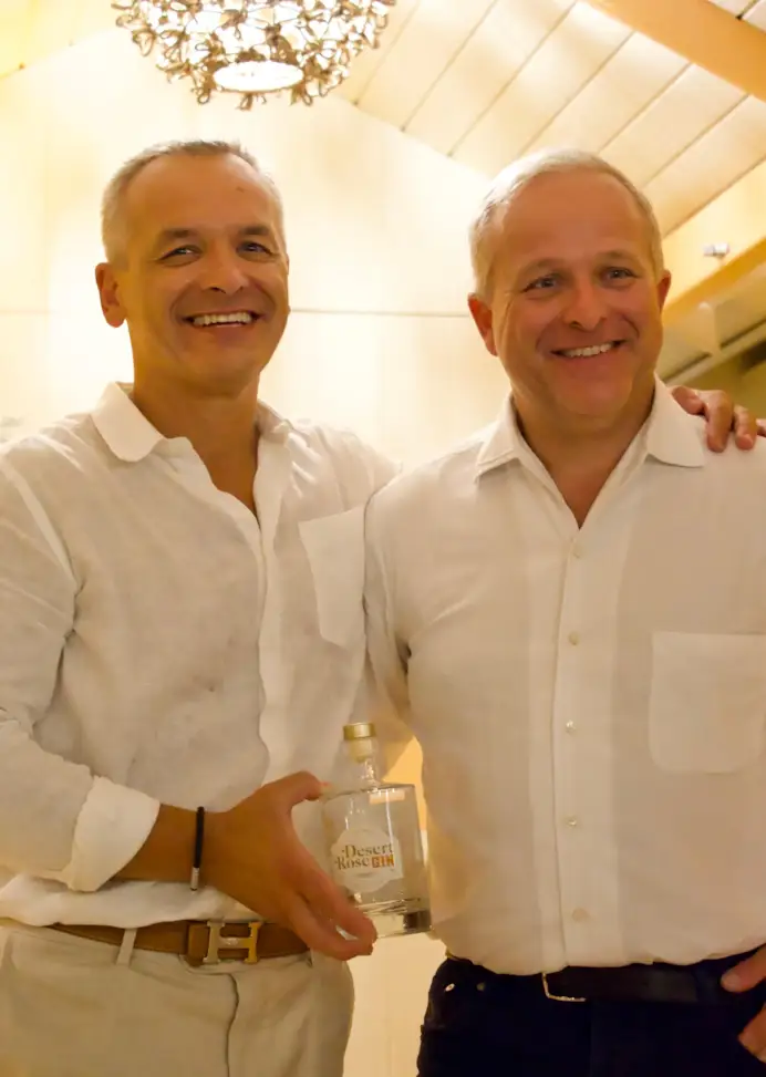 I fratelli Erik e Thomas Hasenböhler co-founder di The Desert Rose Gin.