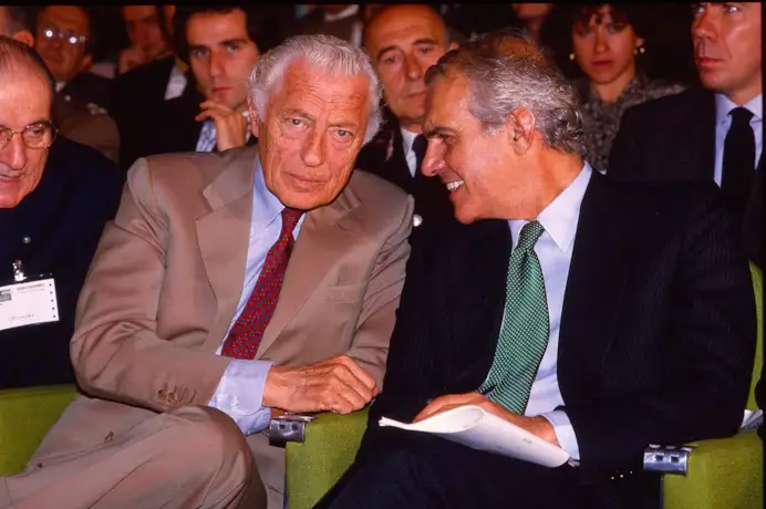 Giovanni Agnelli e Raul Gardini (Roma, 1990)