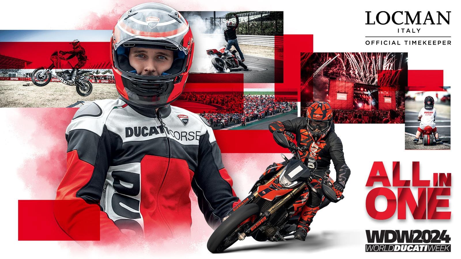 Locman tiene il tempo alla World Ducati Week 2024