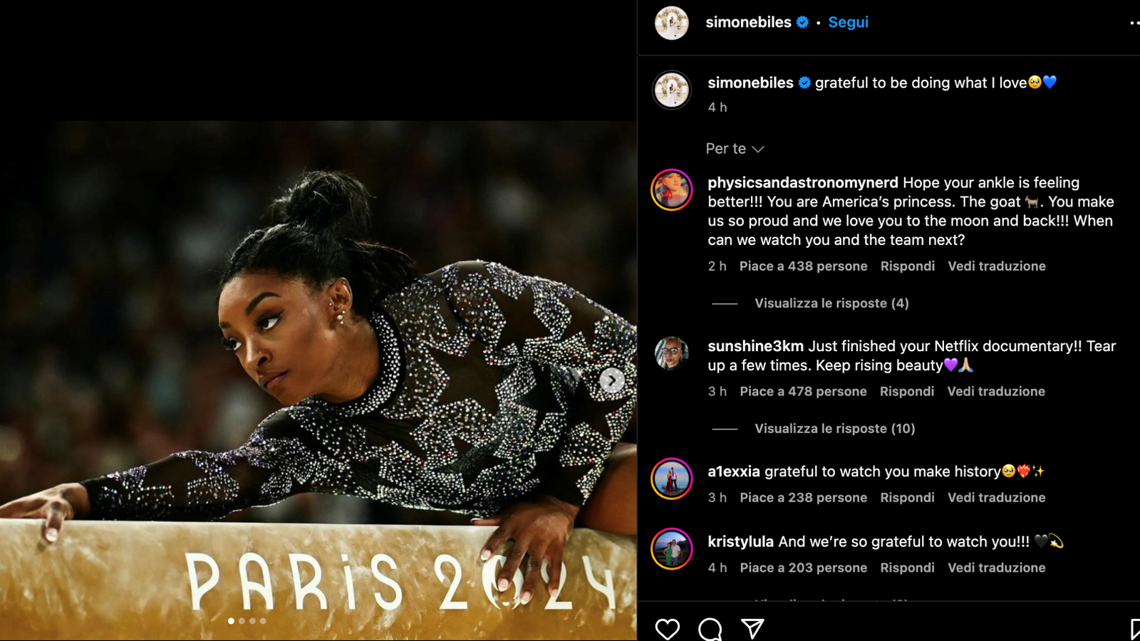 Da Lady Gaga a Tom Cruise, le star sbarcano a Parigi per il ritorno di Simone Biles alle Olimpiadi