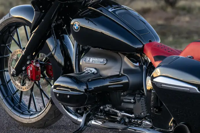 Paul Yaffe’s custom BMW R-18 detail. Tuesday, December 26, 2023. Photography ©2023 Michael Lichter.