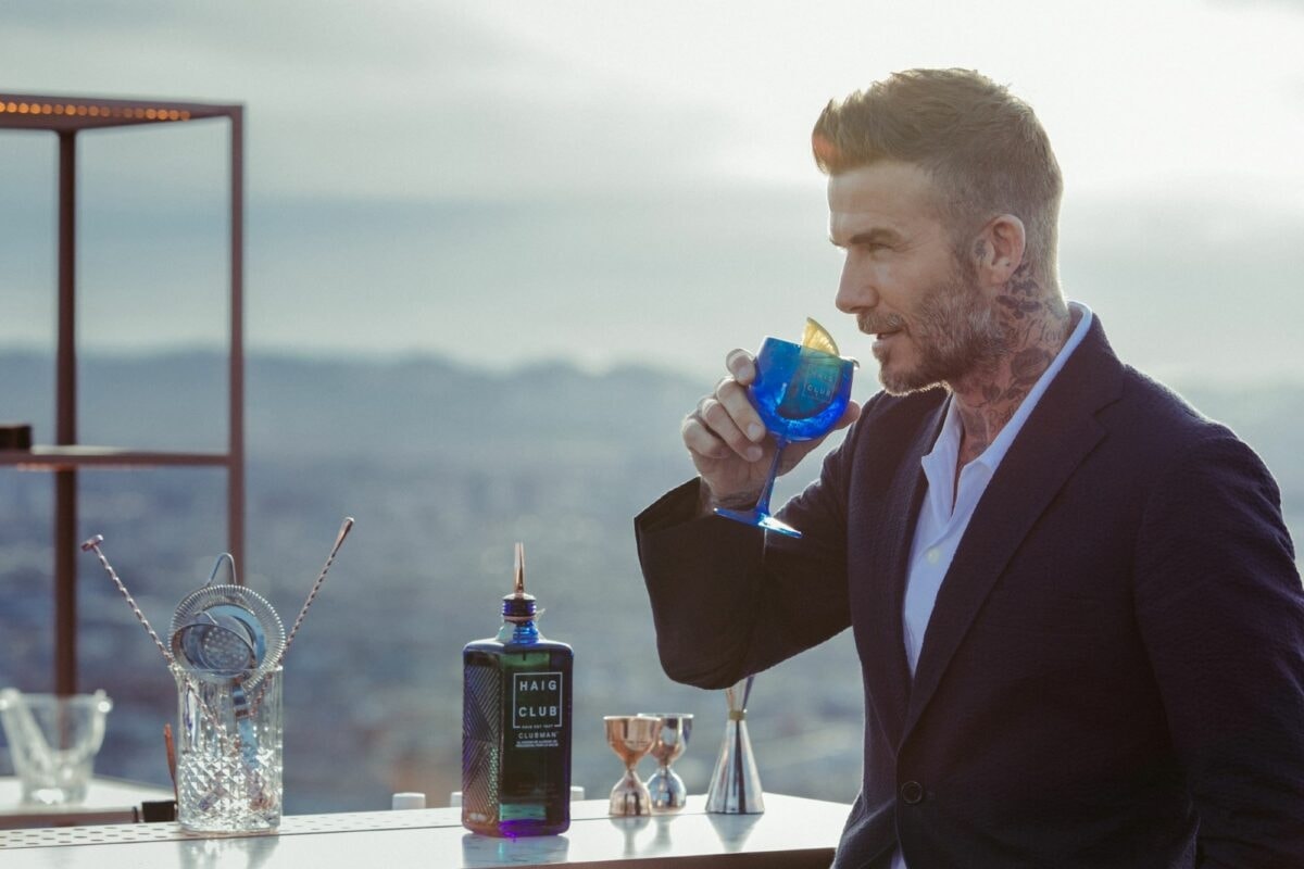 David Beckham nella pubblicità del suo whiskey Haig Club.