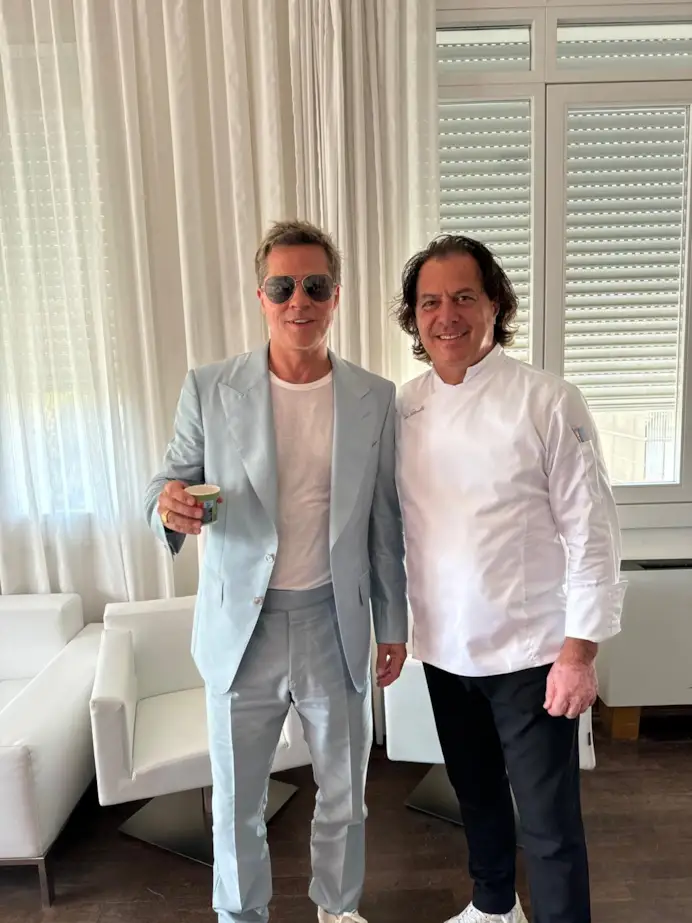 Tino Vettorello e Brad Pitt