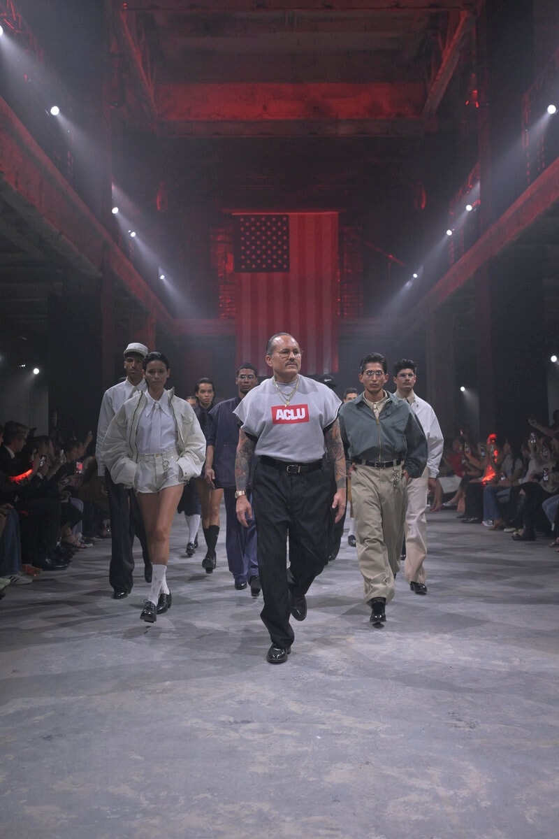 Il finale della sfilata di Willy Chavarria spring-summer 2025 (ph Francesc Ten/MFF)
