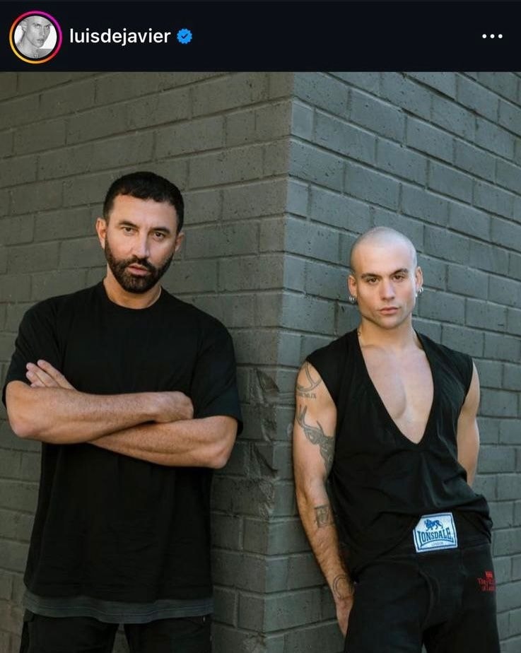 Riccardo Tisci e Luis de Javier (Instagram @luidejavier)