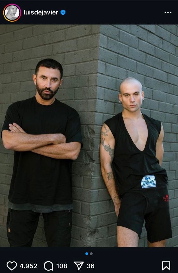 Riccardo Tisci e Luis de Javier (Instagram @luidejavier)